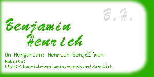 benjamin henrich business card